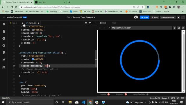 Create Timer, Loader using React & css смотреть онлайн