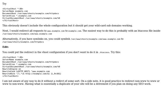 Unix & Linux: generic massive vhost config causes 404 status code on every vhost request смотреть онлайн