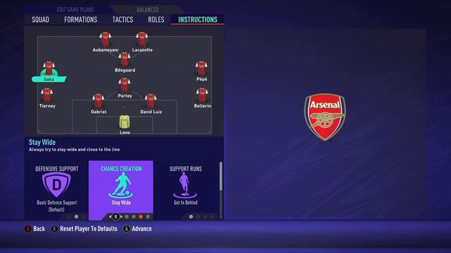 FIFA 21 Formation Guide 4-1-2-1-2 With Tactics And Instructions Featuring Arsenal