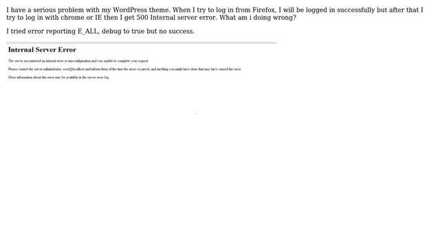 Wordpress: Site returns a 500 Internal server error смотреть онлайн