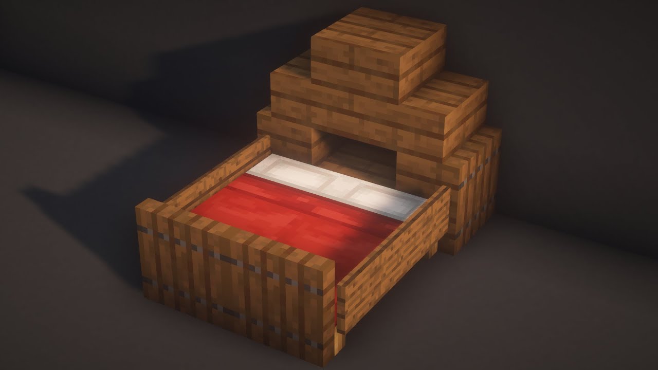 КАК СДЕЛАТЬ КРОВАТЬ В МАЙНКРАФТЕ! смотреть онлайн