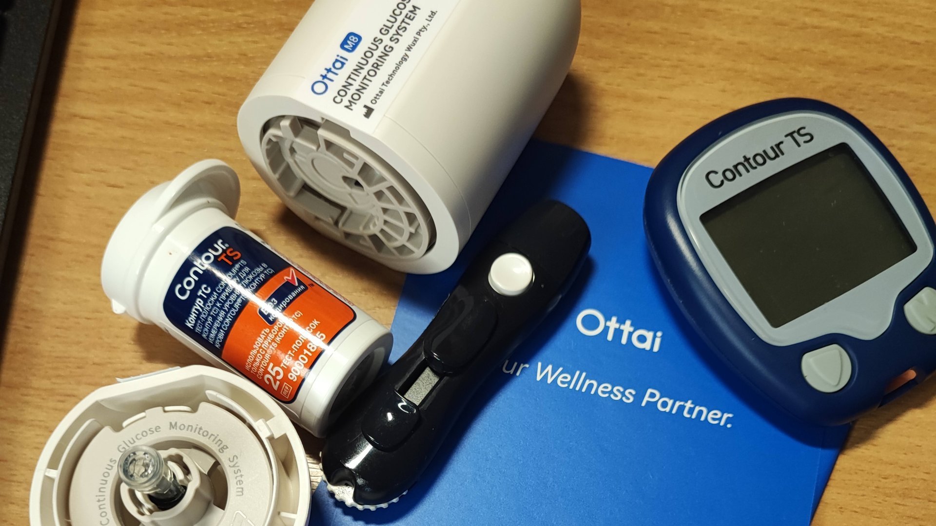 Непрерывный мониторинг глюкозы Ottai \ Установка датчика Ottai