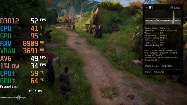 GeForce GTX 1060 6GB -- Intel Core i5-11400 -- Assassin's Creed AC Valhalla FPS Test i5-11400F смотреть онлайн