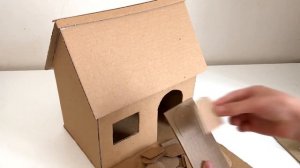 Домик из картона ?своими руками КАК СДЕЛАТЬ ДОМИК