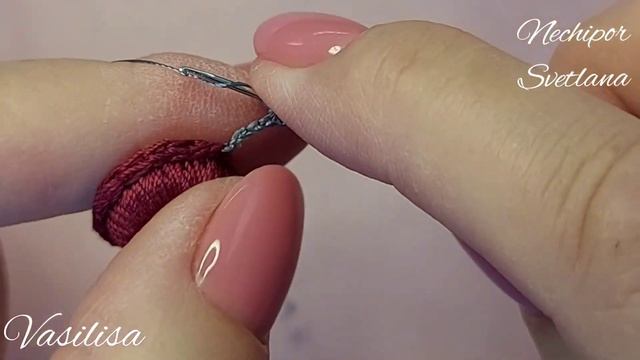 Простая серединка цветка с тычинками. Вязание крючком. смотреть онлайн