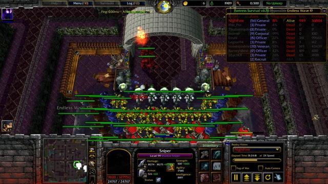 [WarCraft 3] Fortress Survival Alpha v6.76 ► Impossible/No Air/No Invis/X1 ★ Endless Wave 100 ║#197 смотреть онлайн