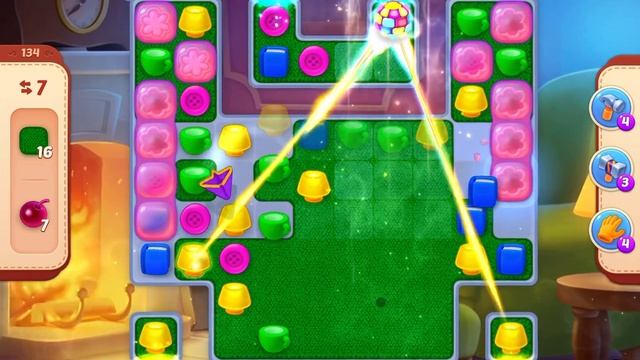 HomeScapes Level 134 no boosters (16 moves) смотреть онлайн