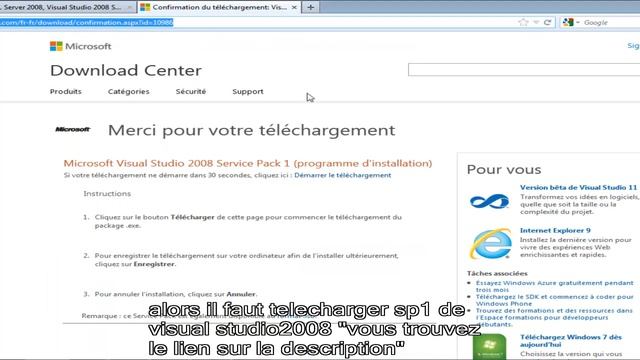 résoudre erreur a l'installation sql server2008 "visuel studio 2008" смотреть онлайн