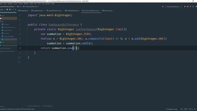 Project Euler Question 6 solution in Java : Sum square difference смотреть онлайн