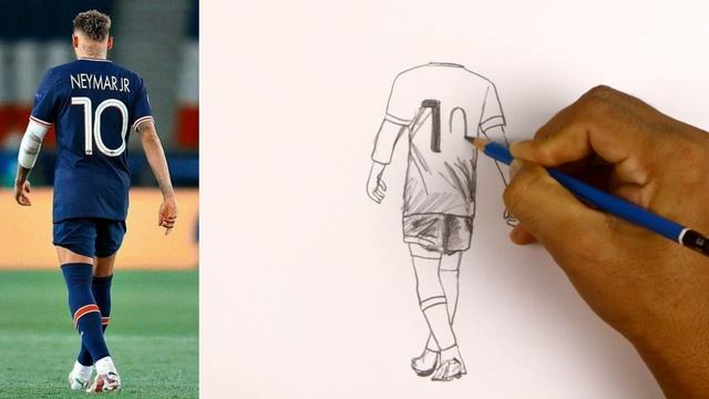 Drawing of Neymar Jr Step by Step смотреть онлайн