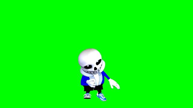 Sans from Undertale More action green screens by vokikas смотреть онлайн