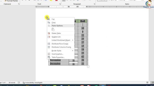 How to put an Excel table into word in Bangla | Copy & Paste Excel Data into Word смотреть онлайн
