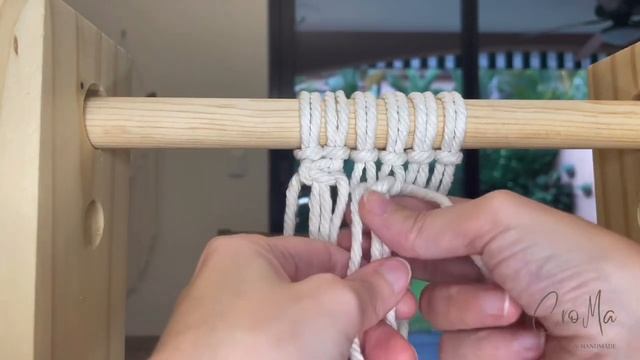 NUDO CUADRADO MACRAMÉ (vertical e intercalado) смотреть онлайн