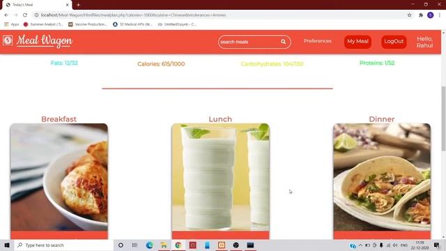 Meal Wagon Project ( PHP, MySQL) смотреть онлайн