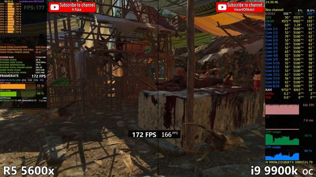 Ryzen 5 5600x Vs I9 9900k OC Test In 10 Games Or R5 5600x Vs I9 9900ks 5.0 GHz + DDR4 4266 MHz