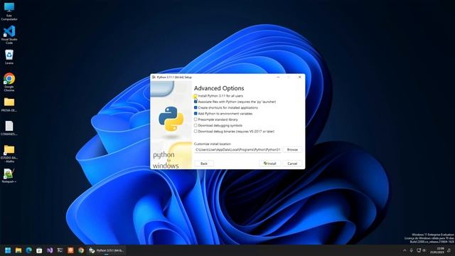 COMO INSTALAR PYTHON 3.11 NO WINDOWS 11 EM 2023 смотреть онлайн