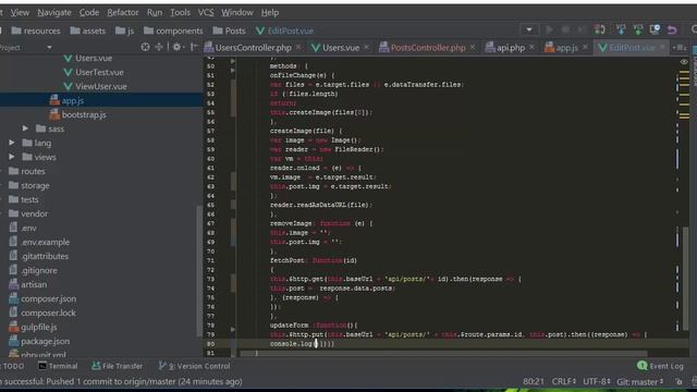 laravel 5 3 and vuejs 2 1 x Post edit update image смотреть онлайн