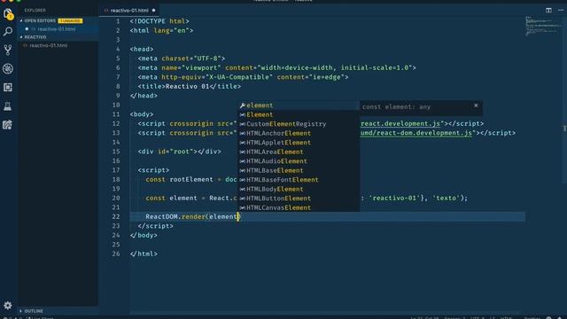 ReactJS - 01 - createElement API y cómo crear elementos del DOM смотреть онлайн