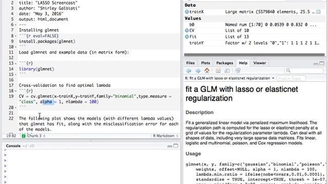 STAT 115 Screencast: LASSO regression in R смотреть онлайн