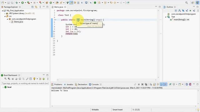why main() method of java is declared as public static void | Cecret point смотреть онлайн
