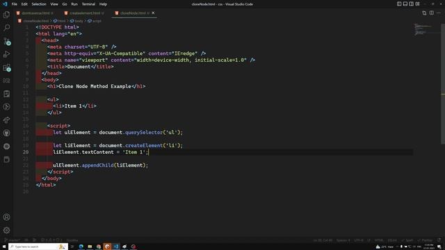 34. cloneNode method to copy the HTML element and add it to the DOM - DOM смотреть онлайн