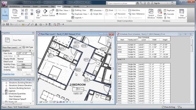 Autodesk® Revit LT™: Schedules смотреть онлайн