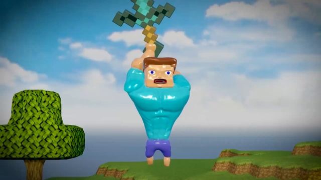Steve Kill Pig Minecraft Animation Meme смотреть онлайн