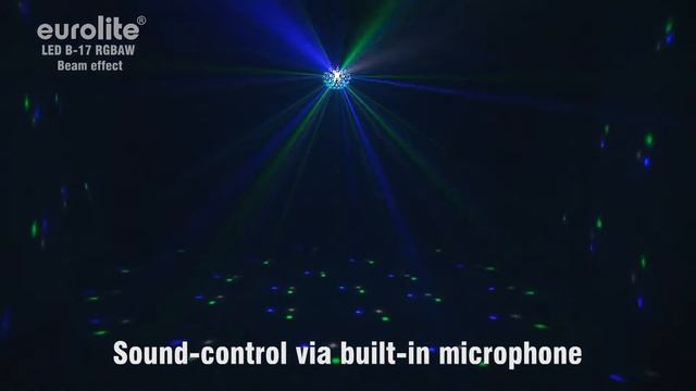 Eurolite LED B-17 Beam Effect 5x 3W, Mirror ball effect with 5-fold RGBAW color mixture смотреть онлайн