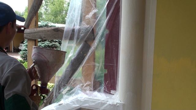 Как правильно нанести напылением камешковую декоративную штукатурку размер зерна 1,5 мм смотреть онлайн