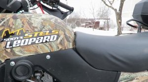 Квадроцикл Стелс Леопард 500 YS запуск двигателя зимой  Часть 3