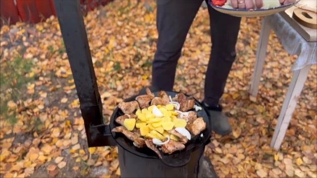 СУПЕР-УЖИН НА САДЖЕ! КУРИНЫЕ КРЫЛЬЯ, КАРТОФЕЛЬ, СОСИСКИ, БАКЛАЖАНЫ, ЯЙЦА