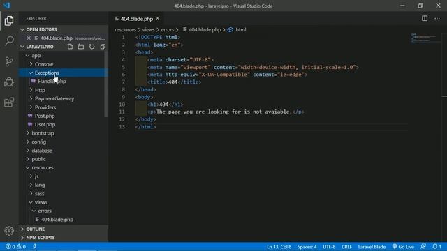 Laravel 6.2 Tutorial - Custom 404 Page смотреть онлайн