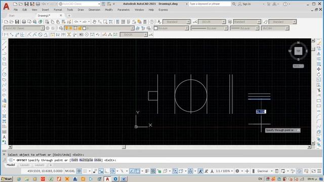 Autocad 2021 course, lecture 30 offset смотреть онлайн