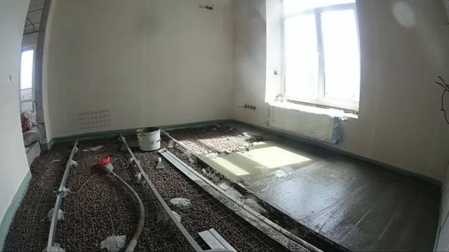 [timelapse] как рождается стяжка с керамзитом смотреть онлайн