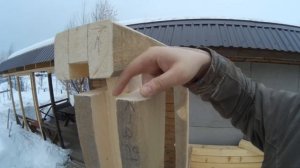 Дом из бруса | окосячка оконного проема