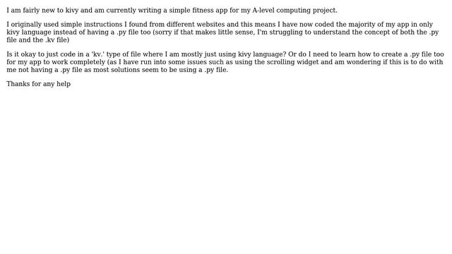 What is the need for .py and .kv files with kivy? смотреть онлайн