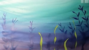 как нарисовать ПОДВОДНЫЙ МИР гуашью How to draw an underwater world. НАРИСУЕТ КАЖДЫЙ за 5 минут