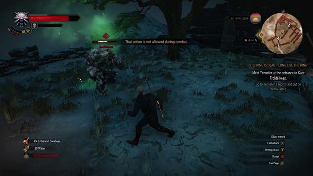 Witcher 3 - Ice Elemental lvl 30 VS. Geralt lvl 21 смотреть онлайн