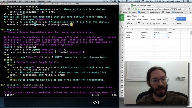Using Python to update Google Spreadsheet Cells смотреть онлайн
