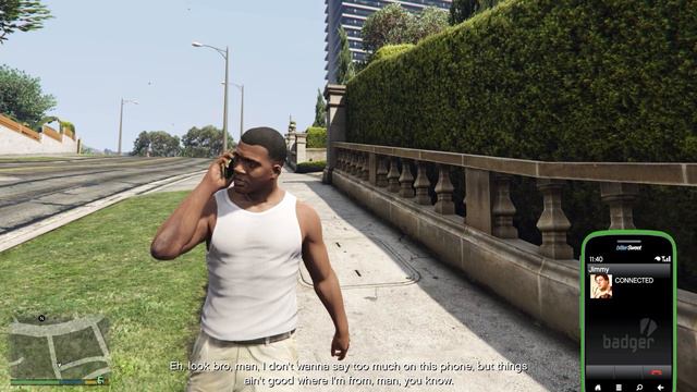 Franklin's first unique phone call to Jimmy De Santa - GTA 5 смотреть онлайн