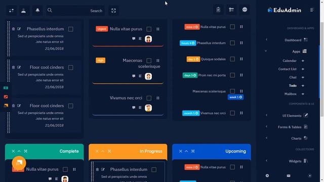 Education Dashboard Bootstrap Admin Template with RTL Dark Theme смотреть онлайн