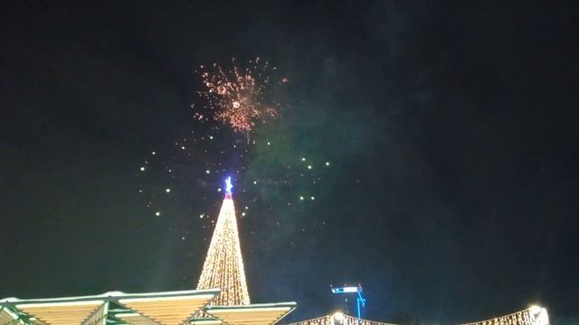 Салют на Новый Год 2022. Фрагмент с праздника. смотреть онлайн