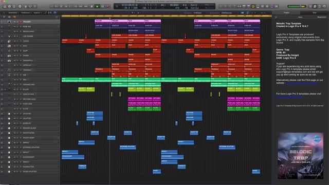 Melodic Trap Logic Pro X Template смотреть онлайн