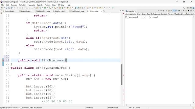 #21 Binary Search Tree in Tamil | BST in java | Searching element | finding Minimum & maximum |Tami смотреть онлайн