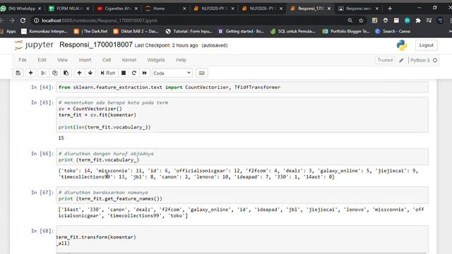 Deep Learning NLP (TF-IDF) ex Spell Check on Dataset toko.xlsx смотреть онлайн