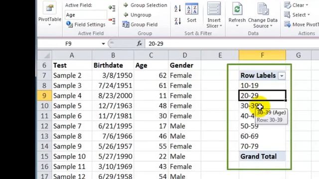 Use an Excel Pivot Table to Group Data by Age Bracket смотреть онлайн