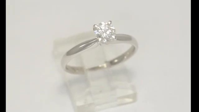 GSL .53CT G diamond solitaire engagement ring 14K white gold round brilliant - 28147 смотреть онлайн