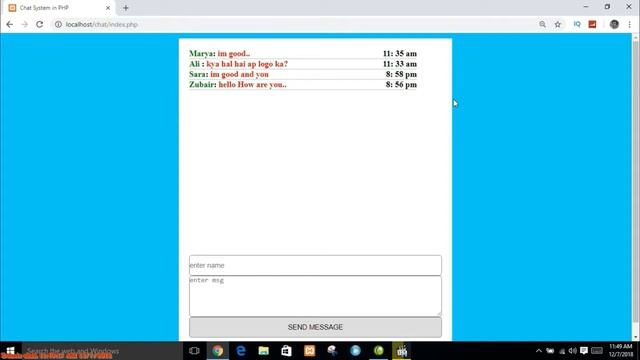 How to Make Chat System in PHP & AJAX in Urdu 1 смотреть онлайн