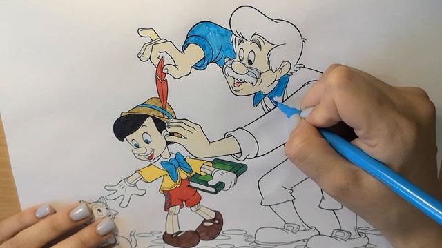 ПИНОККИО! Раскраска для самых маленьких! смотреть онлайн