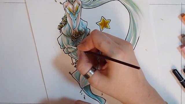[NEW YEAR CARD 2012] Markers drawing + Card making (with Tombow Dual Brush Pens) смотреть онлайн